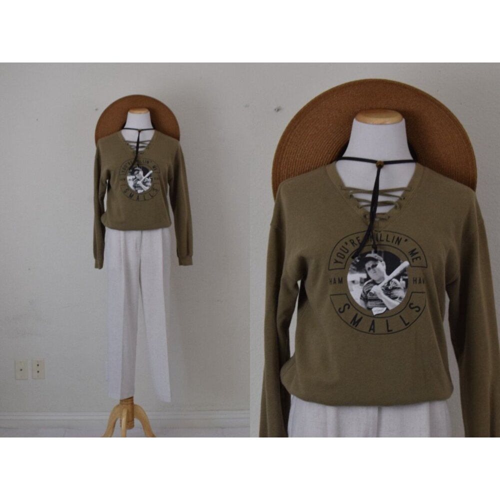 The‎ Sandlot Lace Up V-Neck Light Sweat Shirt You're Killin Me Smalls